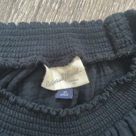 💕BOGO💕 Universal threads, target black gauze babydoll dress puff sleeves boho - Picture 4 of 8